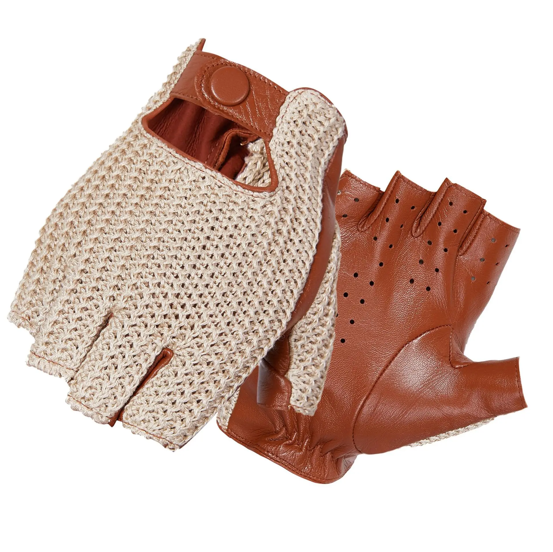 ถุงมือสั้นสำหรับผู้ชาย หนังแท้ - Leather Driving Glove บทวิจารณ์และราคา