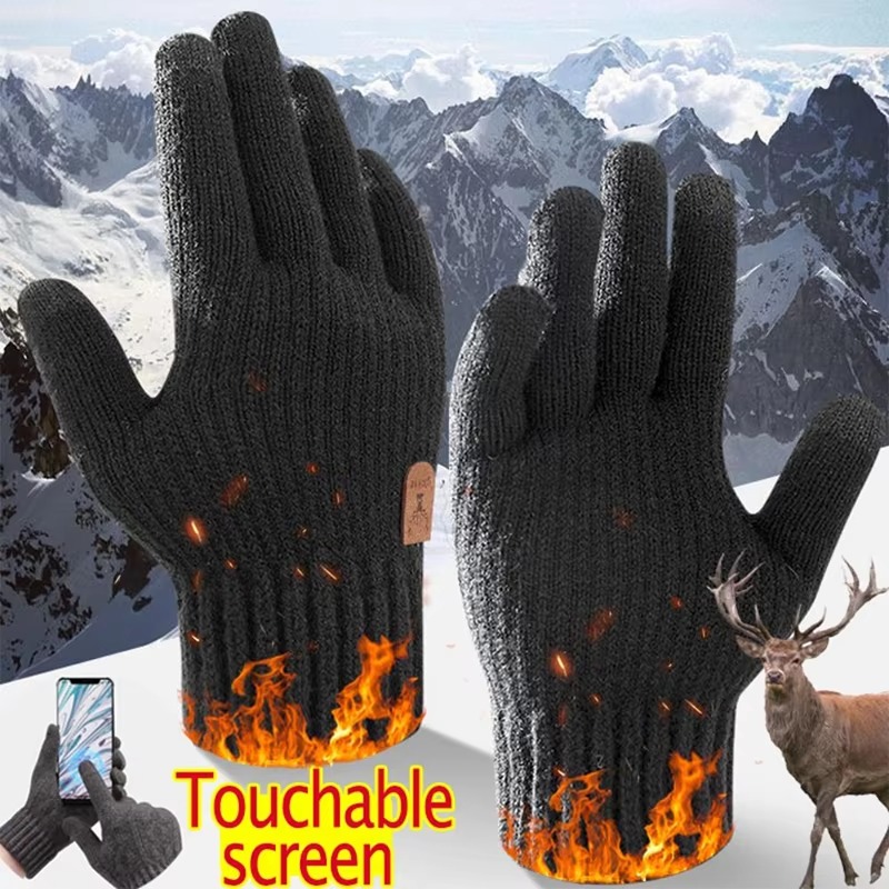 ถุงมือถักขนแกะกันหนาวสำหรับผู้ - Wool Glove Lined บทวิจารณ์และราคา