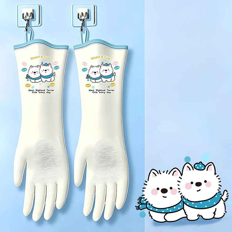 ถุงมือล้างจานไนไตรล์ หนา กันน้ - Dish Glove Rubber บทวิจารณ์และราคา